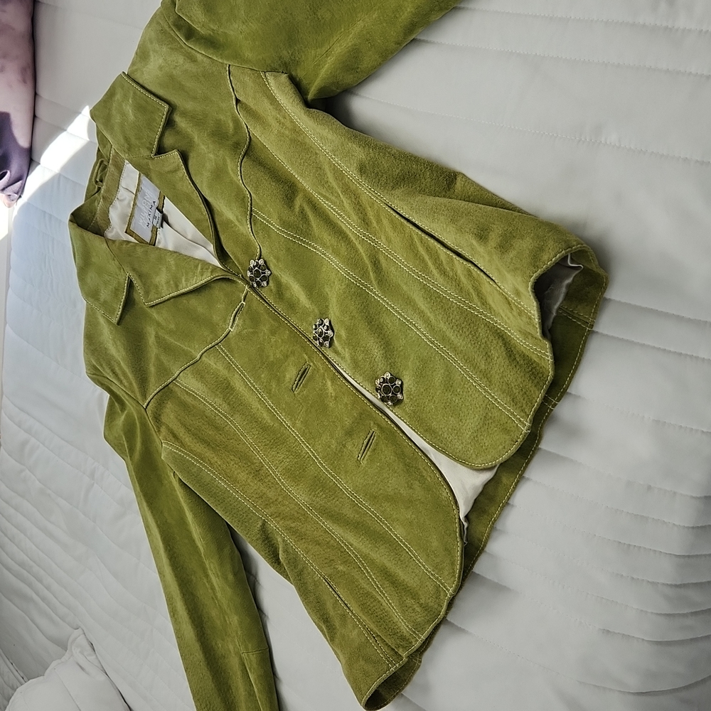 Wilsons leather maxima jacket Size S Color lime green - Picture 4 of 10